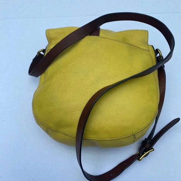Yellow Leather Crossbody Bag - Picture 14 of 16